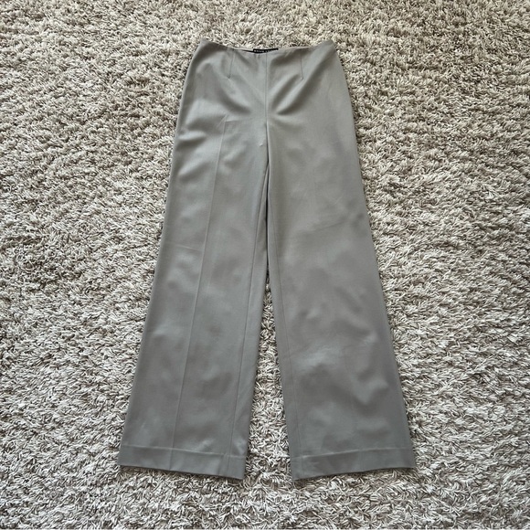 NWT - Ralph Lauren Black Label - Joslyn Wool Wide Leg Pant - Taupe - Picture 1 of 12